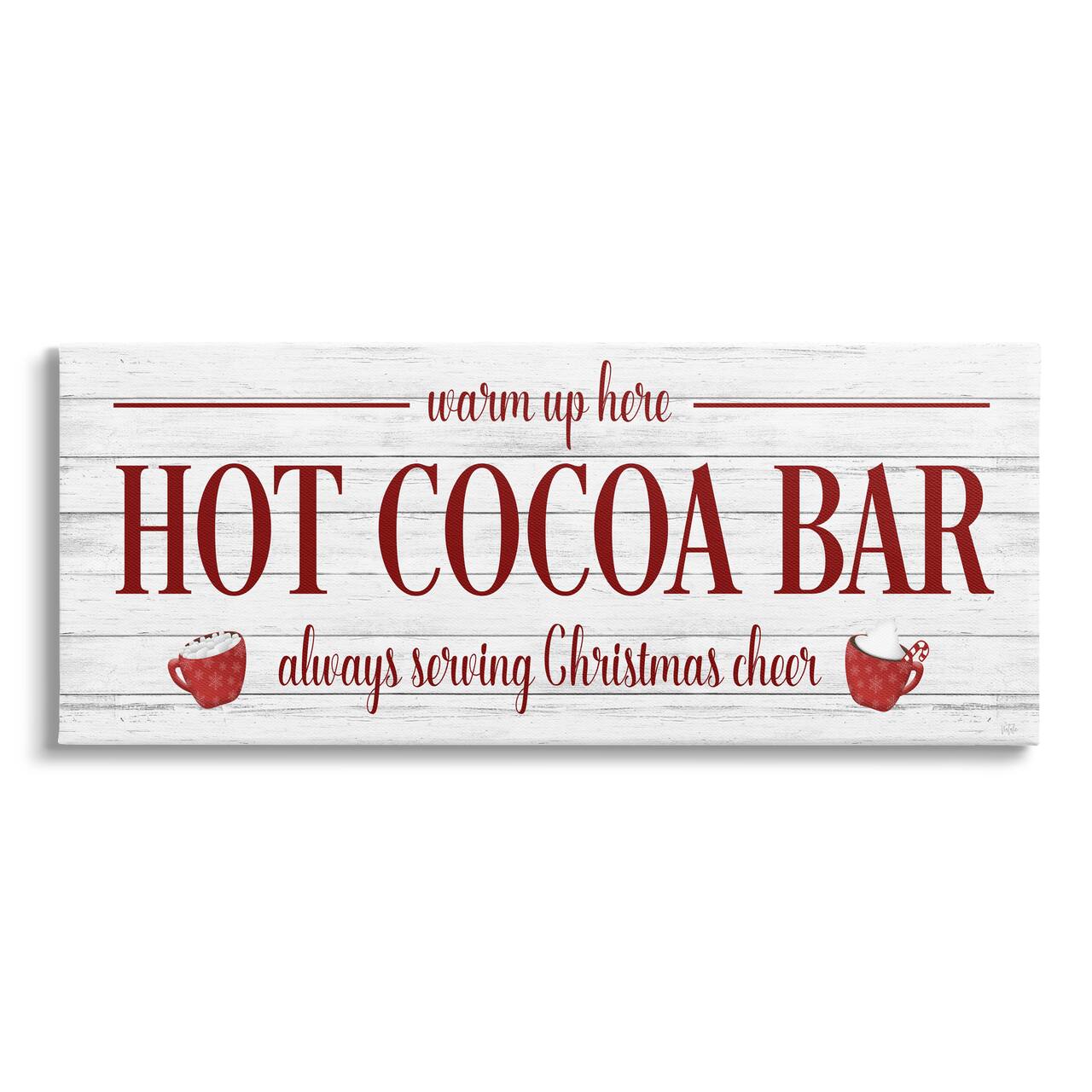 Stupell Industries Hot Cocoa Bar Winter Beverage Canvas Wall Art